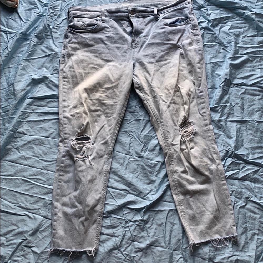 boyfriend ripped jeans